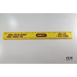 Subway Vtg 'Put a Foot in Your Mouth' Yellow Promo Ruler